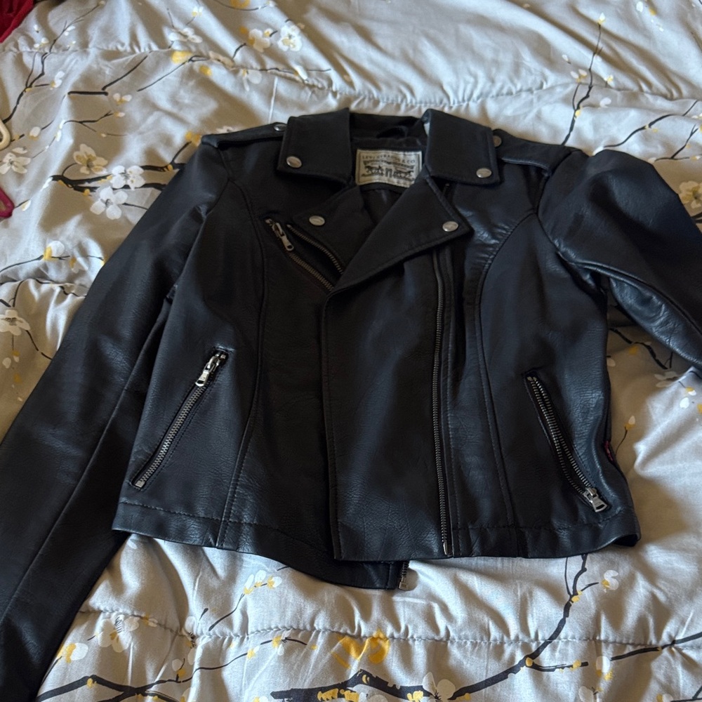 Levi's Women's Black Leather Biker Jacket